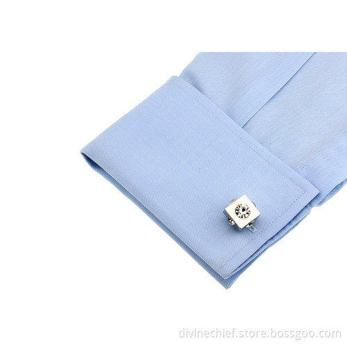 High End Men Metal Suit Shirt Cufflinks With Crystal For Sale